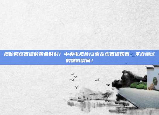 揭秘网络直播的黄金时刻！中央电视台13套在线直播观看，不容错过的精彩瞬间！
