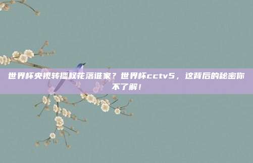 世界杯央视转播权花落谁家？世界杯cctv5，这背后的秘密你不了解！