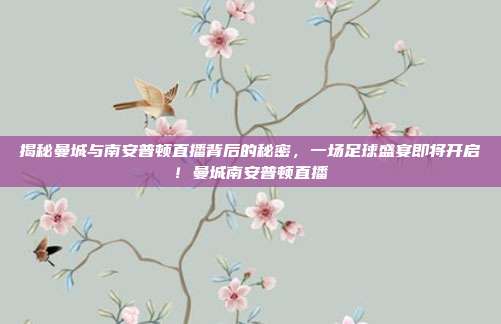 揭秘曼城与南安普顿直播背后的秘密，一场足球盛宴即将开启！曼城南安普顿直播
