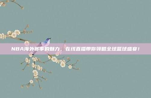 NBA海外赛事的魅力，在线直播带你领略全球篮球盛宴！