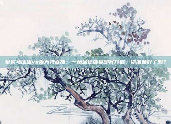 皇家马德里vs莱万特直播：一场足球盛宴即将开启，你准备好了吗？