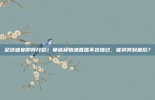 足球盛宴即将开启！曼城利物浦直播不容错过，谁将笑到最后？