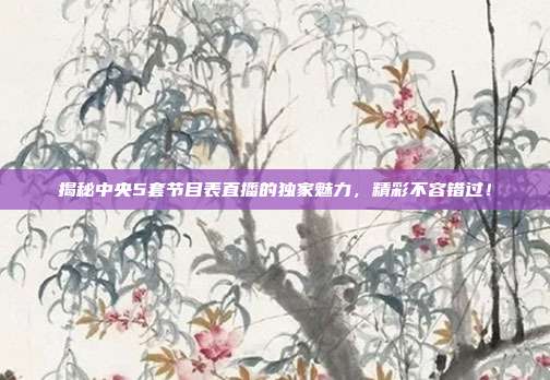 揭秘中央5套节目表直播的独家魅力，精彩不容错过！
