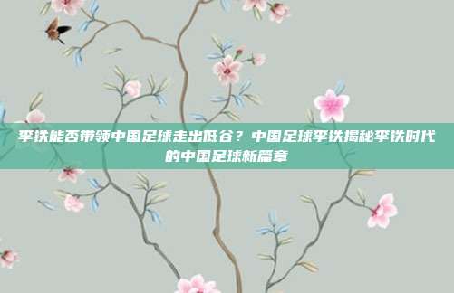 李铁能否带领中国足球走出低谷？中国足球李铁揭秘李铁时代的中国足球新篇章