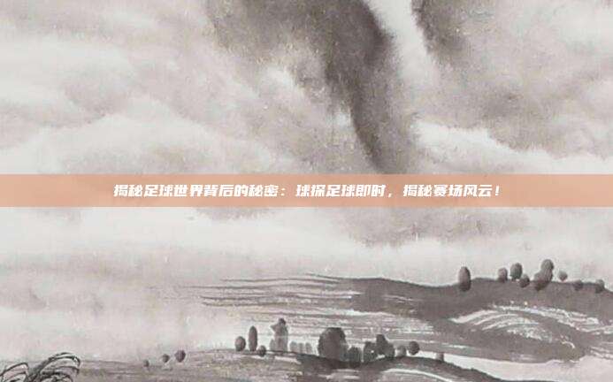 揭秘足球世界背后的秘密：球探足球即时，揭秘赛场风云！