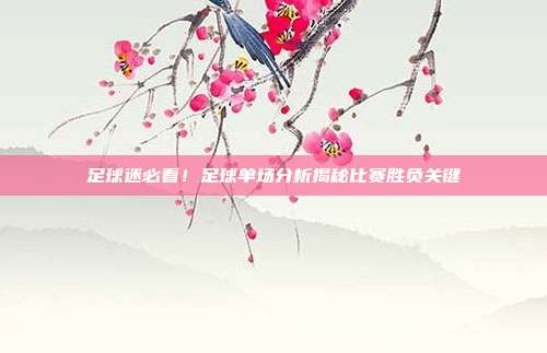 足球迷必看！足球单场分析揭秘比赛胜负关键