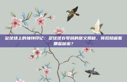 足球场上的独特印记：足球球衣号码的意义揭秘，背后隐藏着哪些秘密？