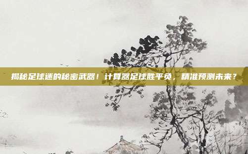 揭秘足球迷的秘密武器！计算器足球胜平负，精准预测未来？