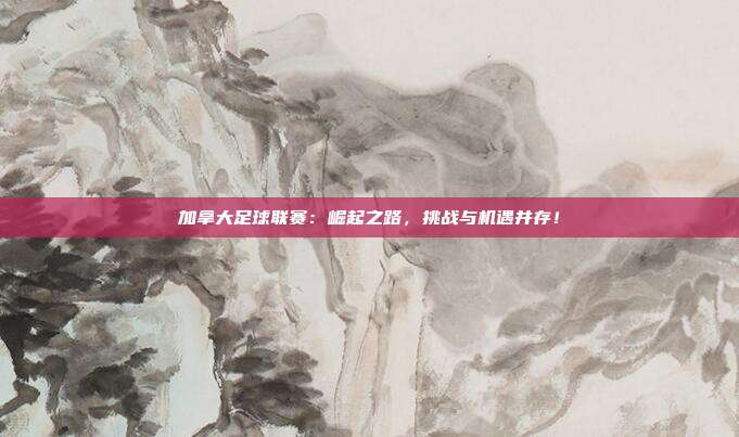 加拿大足球联赛：崛起之路，挑战与机遇并存！