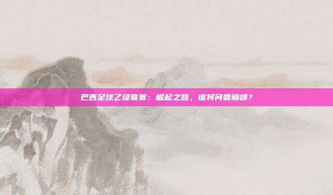 巴西足球乙级联赛：崛起之路，谁将问鼎巅峰？