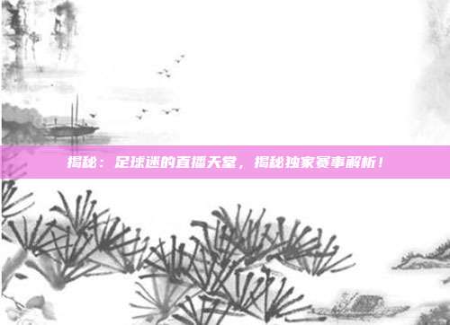 揭秘：足球迷的直播天堂，揭秘独家赛事解析！
