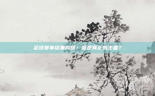 足球赛事结果揭晓！谁是真正的王者？