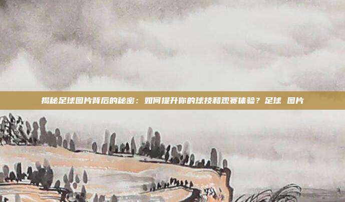 揭秘足球图片背后的秘密：如何提升你的球技和观赛体验？足球 图片