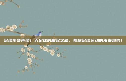 足球传奇再续！大足球的崛起之路，揭秘足球运动的未来趋势！