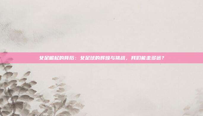 女足崛起的背后：女足球的辉煌与挑战，我们能走多远？