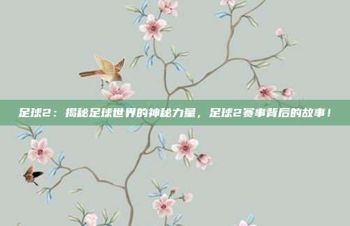 足球2：揭秘足球世界的神秘力量，足球2赛事背后的故事！