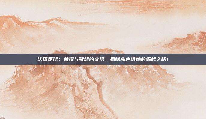 法国足球：荣耀与梦想的交织，揭秘高卢雄鸡的崛起之路！