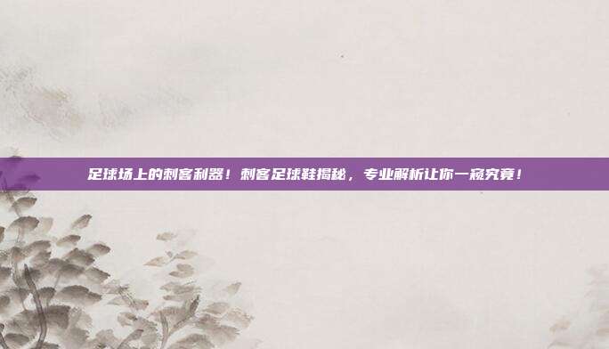 足球场上的刺客利器！刺客足球鞋揭秘，专业解析让你一窥究竟！