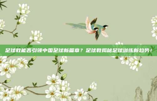 足球教能否引领中国足球新篇章？足球教揭秘足球训练新趋势！