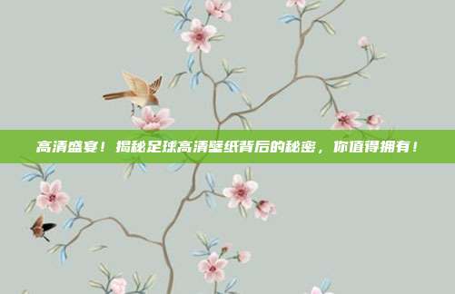 高清盛宴！揭秘足球高清壁纸背后的秘密，你值得拥有！