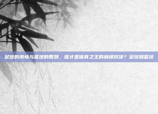 足球的激情与篮球的智慧，谁才是体育之王的巅峰对决？足球和篮球