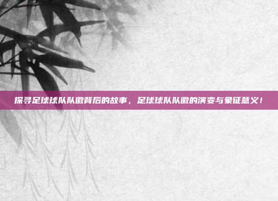 探寻足球球队队徽背后的故事，足球球队队徽的演变与象征意义！