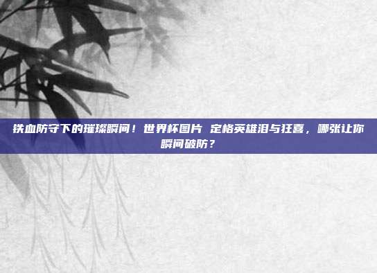 铁血防守下的璀璨瞬间！世界杯图片 定格英雄泪与狂喜，哪张让你瞬间破防？