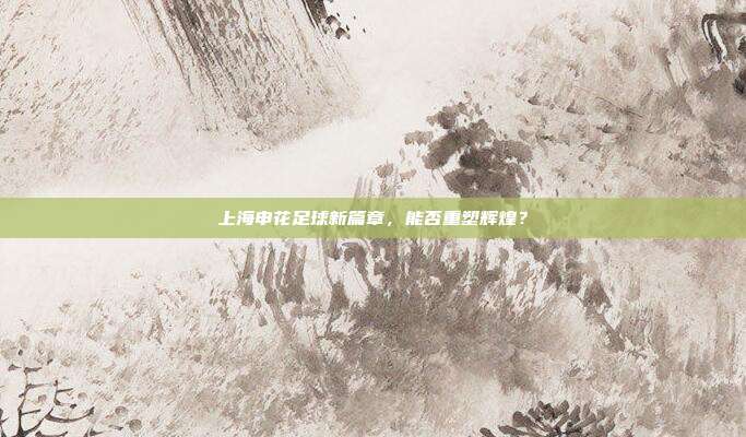 上海申花足球新篇章，能否重塑辉煌？