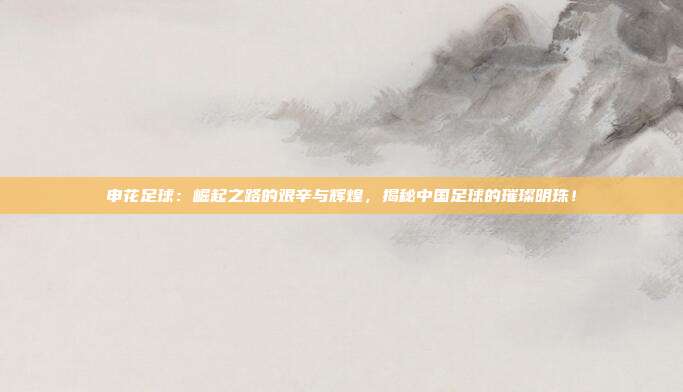 申花足球：崛起之路的艰辛与辉煌，揭秘中国足球的璀璨明珠！