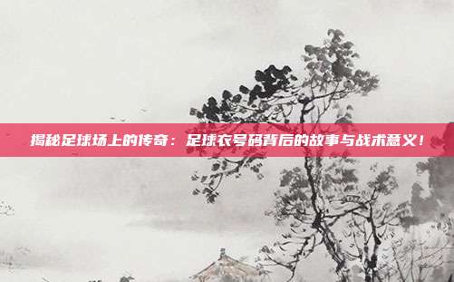 揭秘足球场上的传奇：足球衣号码背后的故事与战术意义！