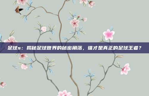 足球s：揭秘足球世界的秘密角落，谁才是真正的足球王者？