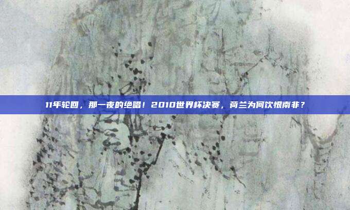 11年轮回，那一夜的绝唱！2010世界杯决赛，荷兰为何饮恨南非？