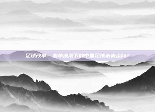 足球改革：变革浪潮下的中国足球未来走向？