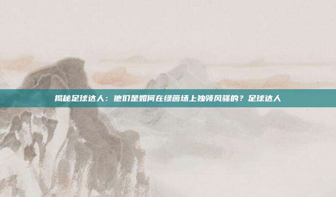 揭秘足球达人：他们是如何在绿茵场上独领风骚的？足球达人