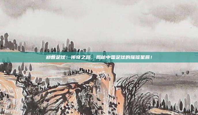 郑智足球：传奇之路，揭秘中国足球的璀璨星辰！
