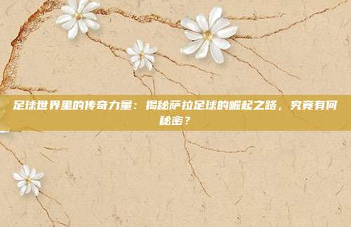 足球世界里的传奇力量：揭秘萨拉足球的崛起之路，究竟有何秘密？