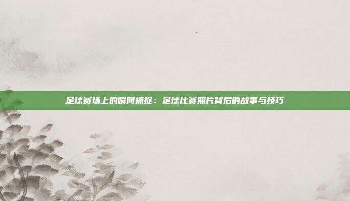 足球赛场上的瞬间捕捉：足球比赛照片背后的故事与技巧