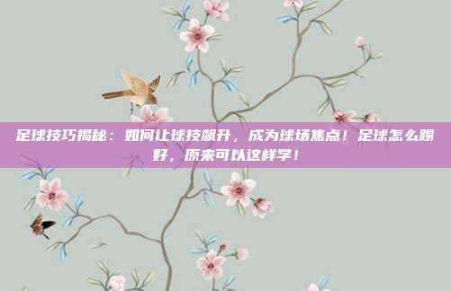 足球技巧揭秘：如何让球技飙升，成为球场焦点！足球怎么踢好，原来可以这样学！