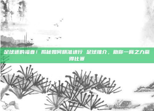 足球迷的福音！揭秘如何精准进行 足球推介，助你一臂之力赢得比赛