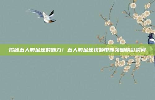 揭秘五人制足球的魅力！五人制足球视频带你领略精彩瞬间