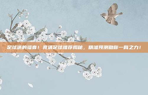 足球迷的福音！竞猜足球推荐揭秘，精准预测助你一臂之力！