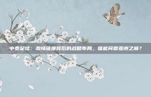 中泰足球：激情碰撞背后的战略布局，谁能问鼎亚洲之巅？