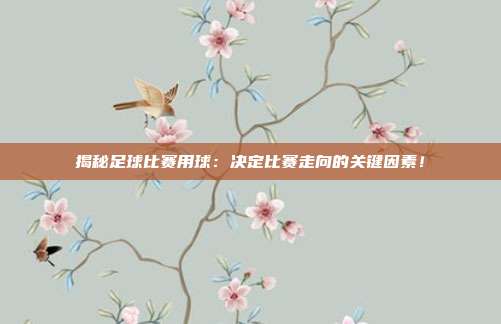 揭秘足球比赛用球：决定比赛走向的关键因素！