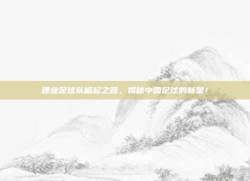 建业足球队崛起之路，揭秘中国足球的新星！