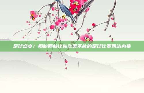 足球盛宴！揭秘那些让你欲罢不能的足球比赛网站内幕