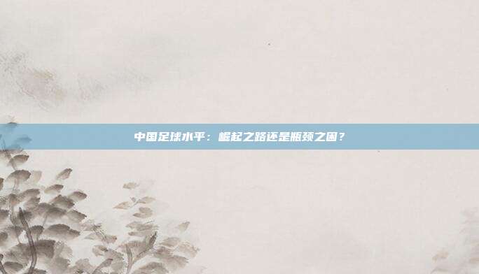 中国足球水平：崛起之路还是瓶颈之困？