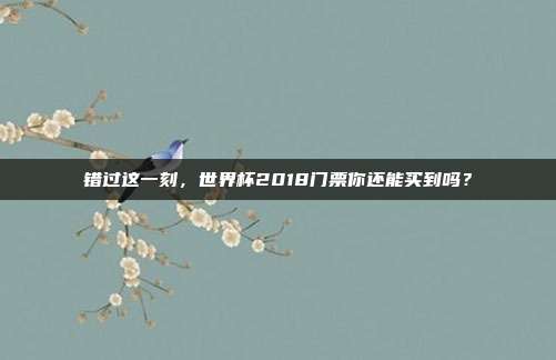 错过这一刻，世界杯2018门票你还能买到吗？