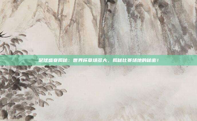 足球盛宴揭秘：世界杯草场多大，揭秘比赛场地的秘密！