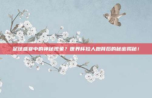 足球盛宴中的神秘现象？世界杯拉人跑背后的秘密揭秘！