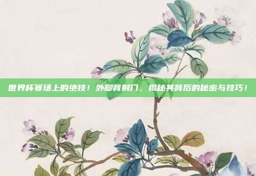世界杯赛场上的绝技！外脚背射门，揭秘其背后的秘密与技巧！